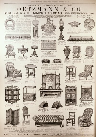 Advertisement for Oetzmann and Co., from 